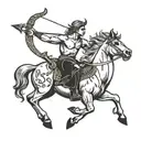 CENTAUR WITH BOW AND ARROW tattoo design idea