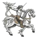 CENTAUR WITH BOW AND ARROW tattoo design idea