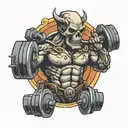 zues gym weights tattoo design idea