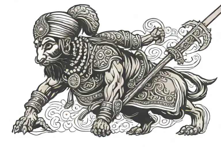 sikh warrior tattoo design idea