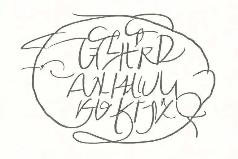 text "Go hard or go nahui" tattoo design idea