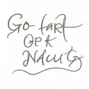 text "Go hard or go nahui" tattoo design idea