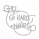 text "Go hard or go nahui" tattoo design idea