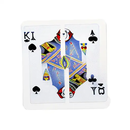 A new-school design of five poker cards tattoo design idea