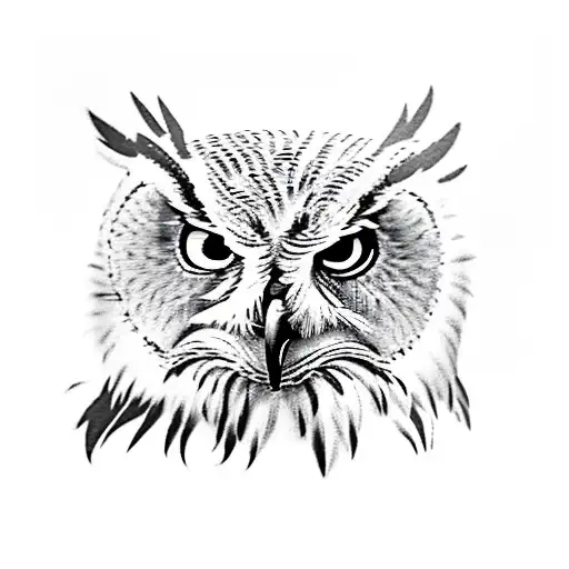 eagle fighting owl tattoo design idea