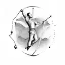 tightrope walker tattoo design idea