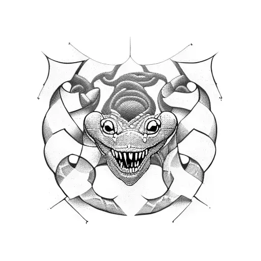 Serpiente, paloma, entrelazado, dualidad, astucia, inocencia. tattoo design idea