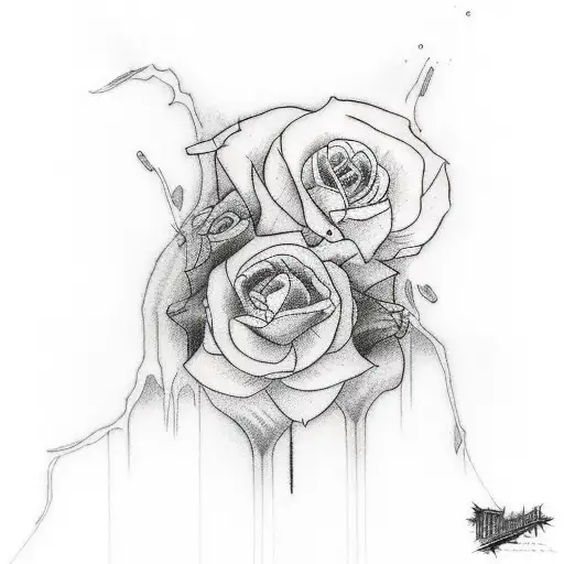 Incorporate the band Deftones into a tattoo design with a hardcore aesthetic tattoo design idea
