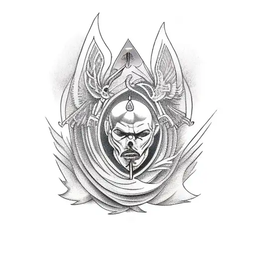 magician tarot card tattoo design idea