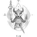 magician tarot card tattoo design idea
