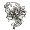 rococo art inspired tattoo tattoo design idea