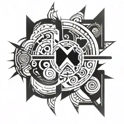 cyber sigilism tattoo design idea