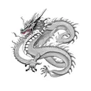 Dragon with the name mar in the middle  tattoo design idea