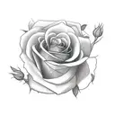 the word mar  with roses around it tattoo design idea