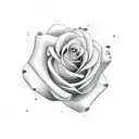 the word mar  with roses around it tattoo design idea