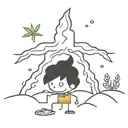 snowfall cannabis  tattoo design idea