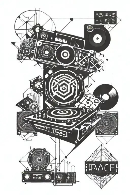 dj pace off beat tattoo design idea
