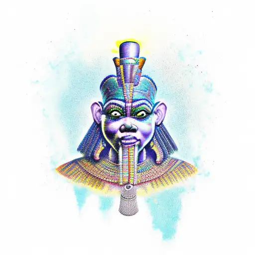 angry osiris tattoo design idea