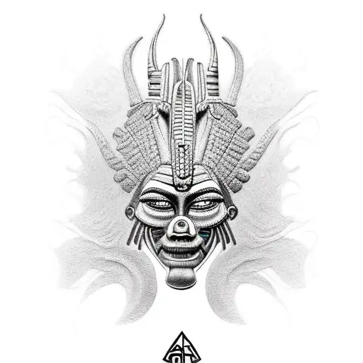 angry osiris tattoo design idea