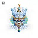 angry osiris tattoo design idea