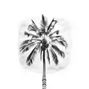 palm tree panama canal tattoo design idea