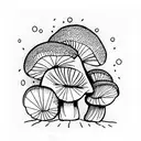 mushroom tattoo design idea