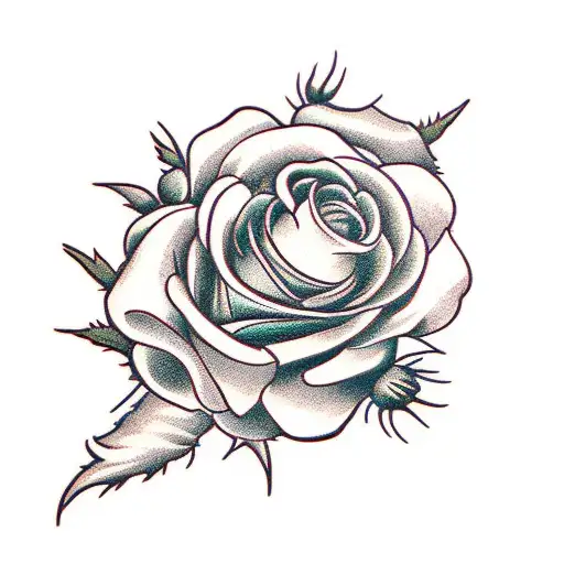 roses, thistle and heather tattoo design idea