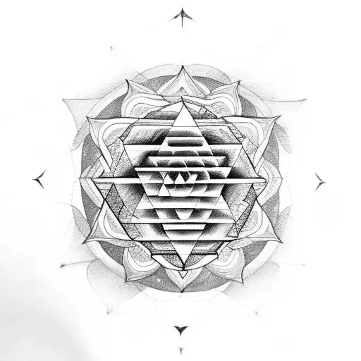 sri yantra tattoo design idea