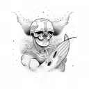 surfer tattoo design idea