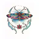 moth, gypsy tattoo design idea