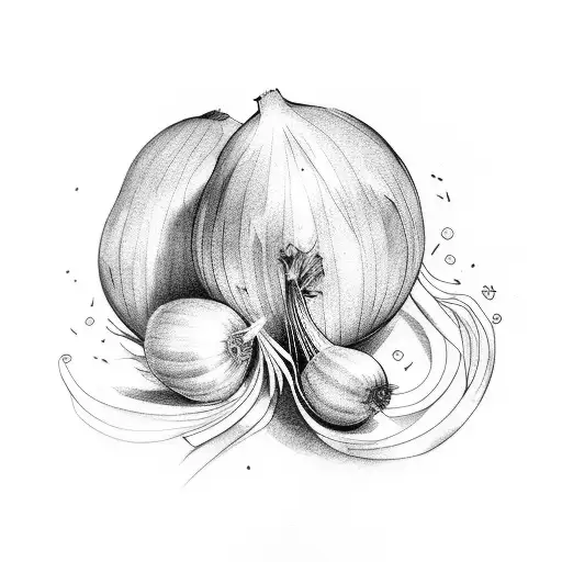 Onion (mother), Chives (father) and Chives (son) tattoo design idea