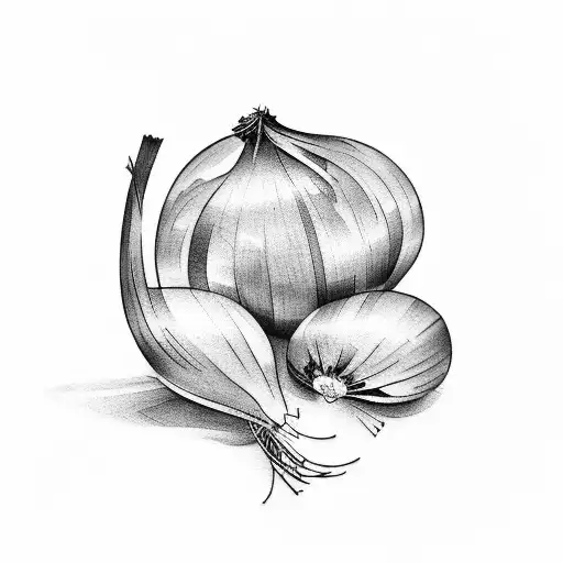 Onion (mother), Chives (father) and Chives (son) tattoo design idea