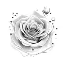 Rose dove and clock tattoo design idea