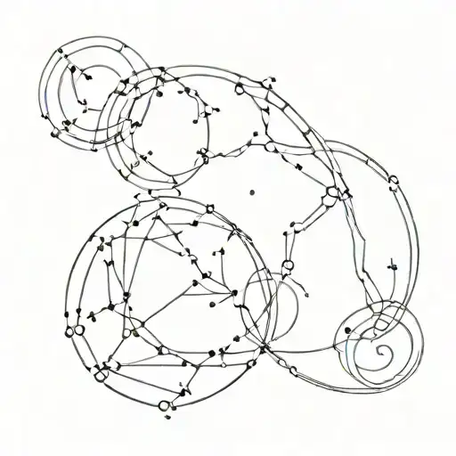 Scorpio and Sagittarius constellation intertwined symbolizing tattoo design idea