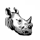 Side of a rhino with the words "always have... and always will" tattoo design idea