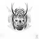white rhino tattoo design idea