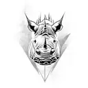 white rhino tattoo design idea