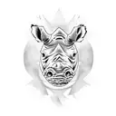 white rhino tattoo design idea