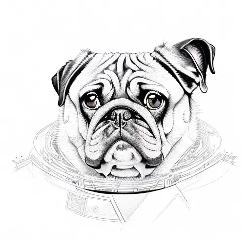 pug  tattoo design idea