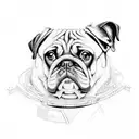 pug  tattoo design idea