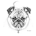 pug  tattoo design idea