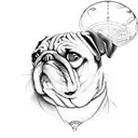 pug  tattoo design idea