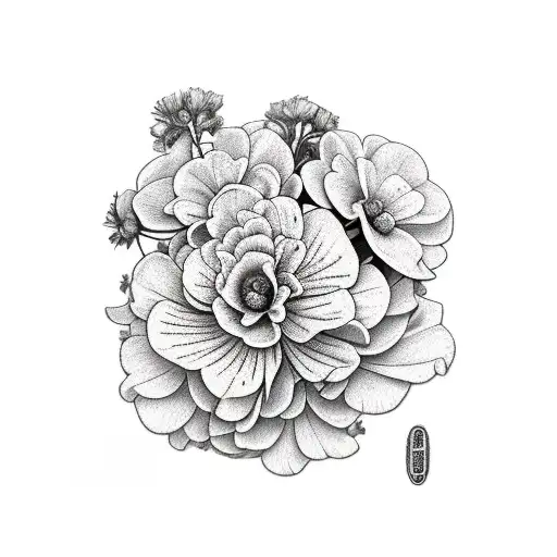 geraniums tattoo design idea
