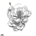 geraniums tattoo design idea