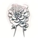 geraniums tattoo design idea