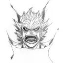doflamingo of one-piece  tattoo design idea
