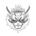 doflamingo of one-piece  tattoo design idea