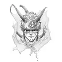 doflamingo of one-piece  tattoo design idea