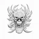 doflamingo of one-piece  tattoo design idea