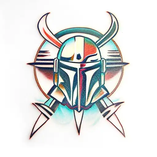 the mandalorian tattoo design idea